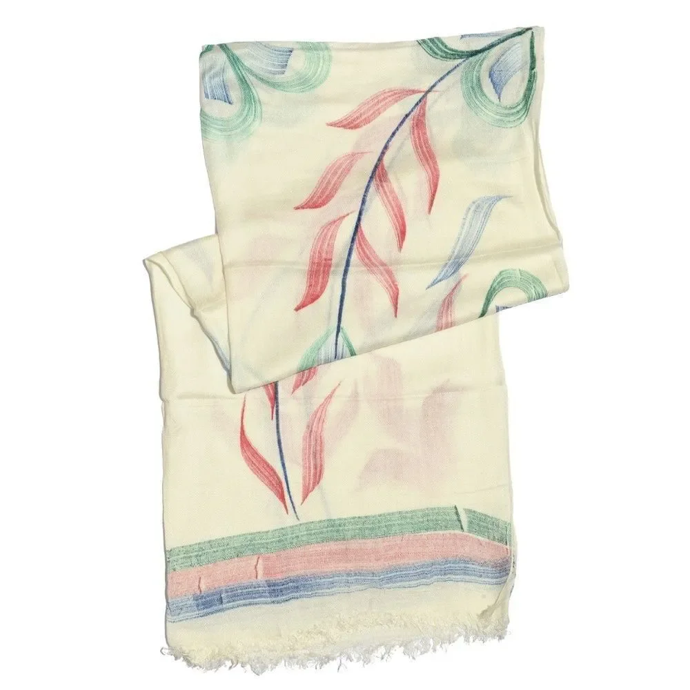 Scarf Red, Blue, Green Floral